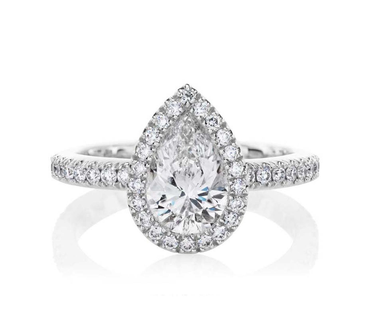 De beers pear shaped sale engagement rings